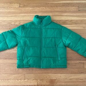 Princess Polly Green Puffer Jacket